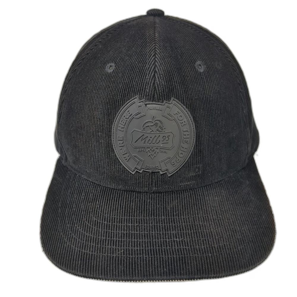 Mill 95 Snapback Black One Size Corduroy Hops Parma Idaho Hat Printed Lining